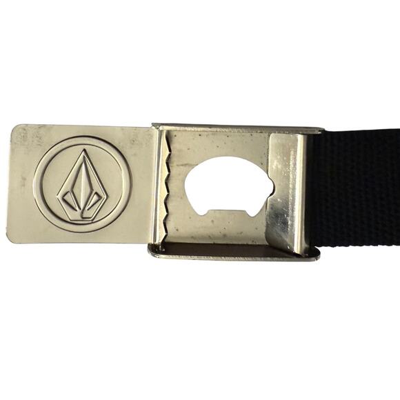 Volcom Stone Skateboards Black Web Belt Buckle BOTTLE Opener Vtg 90’s Y2K Skate - Picture 5 of 7
